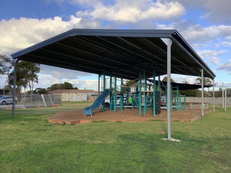 Gable Carport - 9.0m x 17.0m x 3.6m eave - Deep Ocean