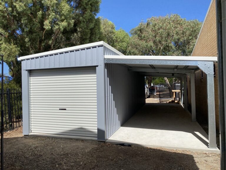 Deluxe Skillion - 3.0m x 10.0m x 2.89m eave + 3.0m annexe - Surfmist_Bluegum